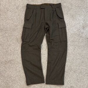 Banana Republic Olive Wool Cargo Pants